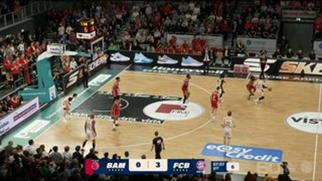 Die BBL-Highlights der Basketball-Partie BMA365 Bamberg Baskets - FC Bayern München Basketball im Video.