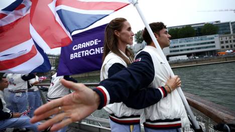 In Titanic-Pose: Thomas Daley und Helen Glover