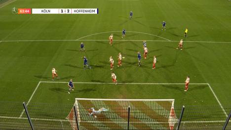 Die TSG Hoffenheim gewinnt ein Standardfestival beim 1. FC Köln und bleibt in der Frauen-Bundesliga weiter in der Spitzengruppe.