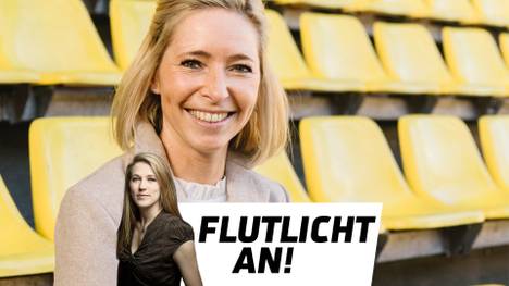 Svenja Schlenker spricht im "Flutlicht an" über ihre Arbeit als Leiterin der Abteilung Mädchen und Frauen beim BVB