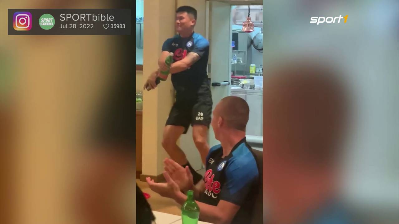 SSC Neapel-Neuzugang Kim Min Jae immitiert PSY's Gangnam Style