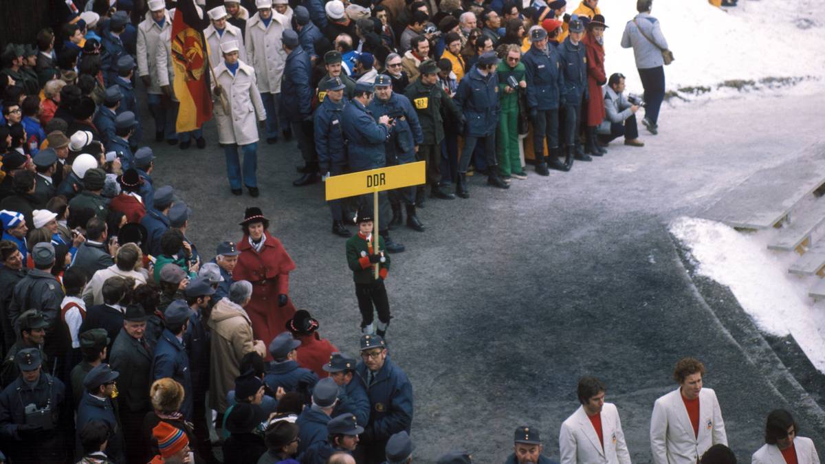 1976 in Innsbruck: Bobfahrer Meinhard Nehmer (DDR)