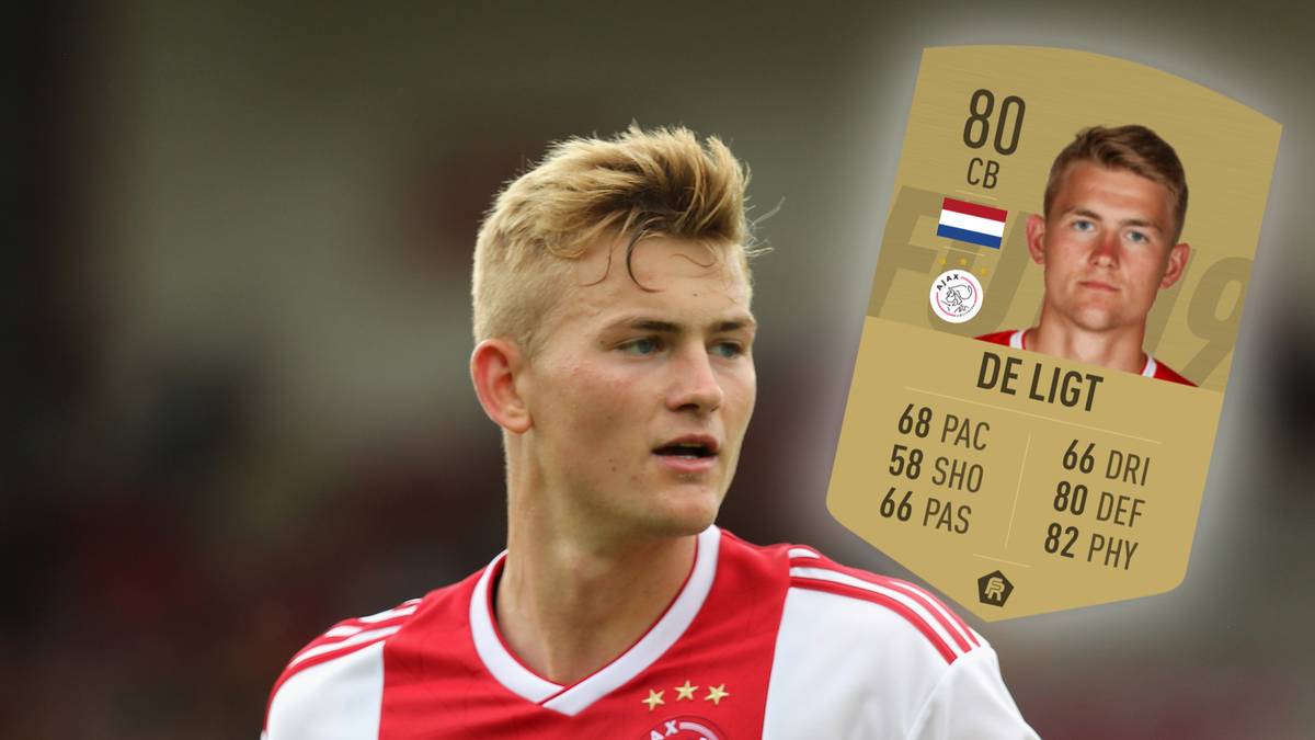 MATTHIJS DE LIGT (Innenverteidiger/Ajax): Stärke 80 - Potenzialwert 91. Der 19-Jährige gab 2017 sein Debut in der niederländischen Nationalmannschaft , was ihn zum jüngsten Rookie seit Mauk Weber 1931 machte