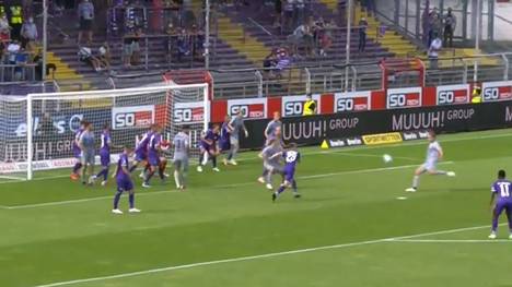 Der SV Wehen Wiesbaden hat auch das dritte Liga-Spiel der Saison ohne Gegentor überstanden. Der glückliche Siegtreffer fällt in der letzten Szene des Spiels.