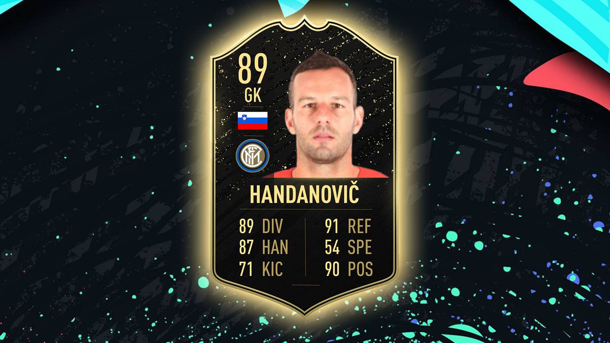 ERSTE 11: Samir Handanovič (Inter Mailand), Torhüter: 89 (+1) 