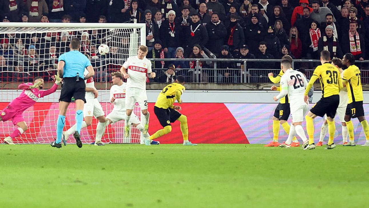 Sandro Laupers Schuss in den rechten oberen Winkel