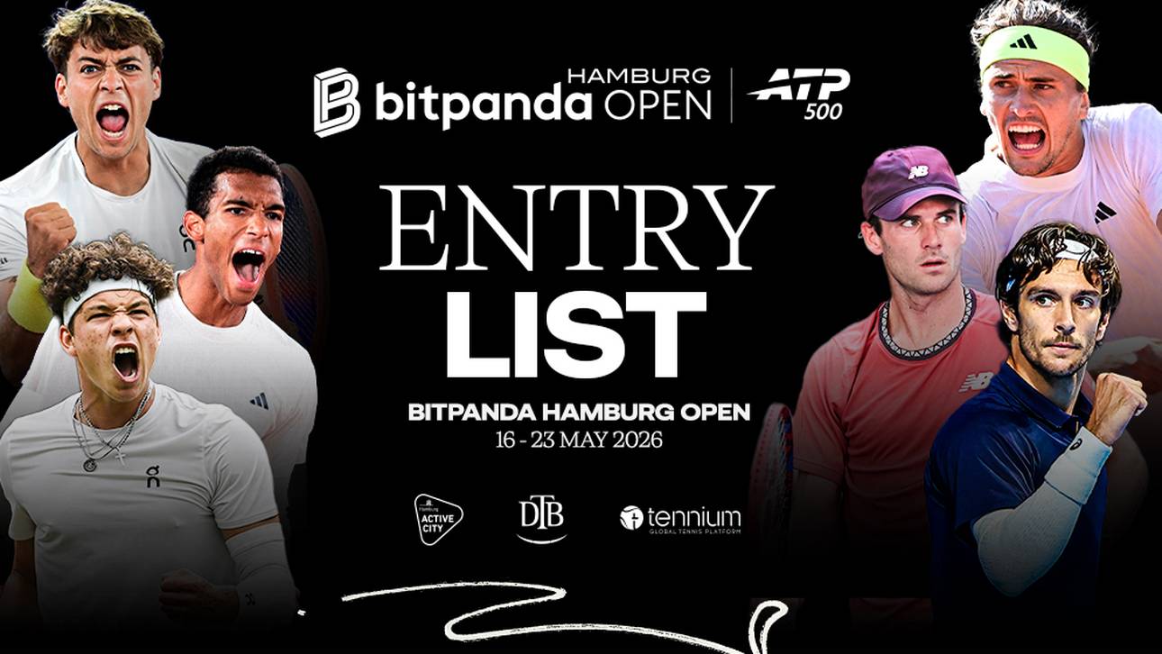 Alexander Zverev (r.) ist auf der Grafik der Hamburg Open zu sehen