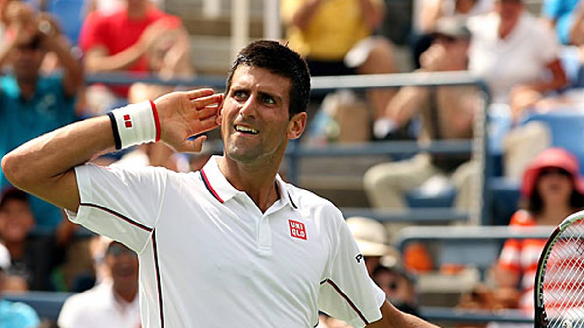 "Wer ist der Boss?!" scheint Djokovic das Publikum zu fragen