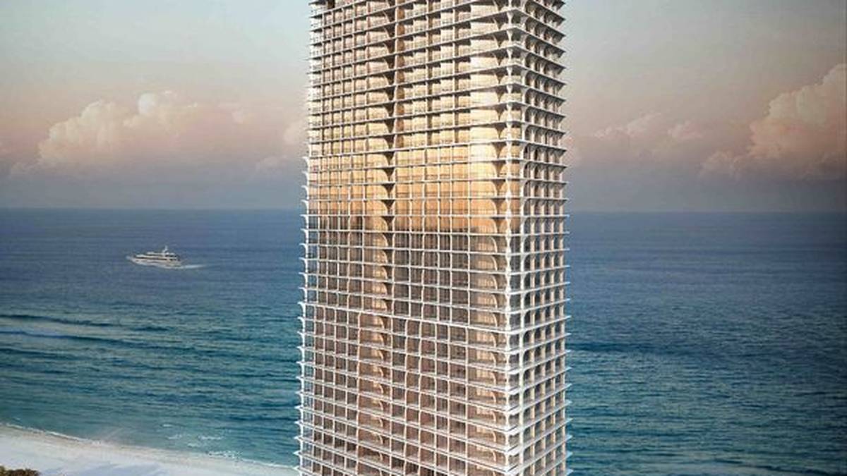 Für knapp vier Millionen Euro geht es im privaten Lift in sein Apartment in dem 57 Stockwerke hohen Glasturm