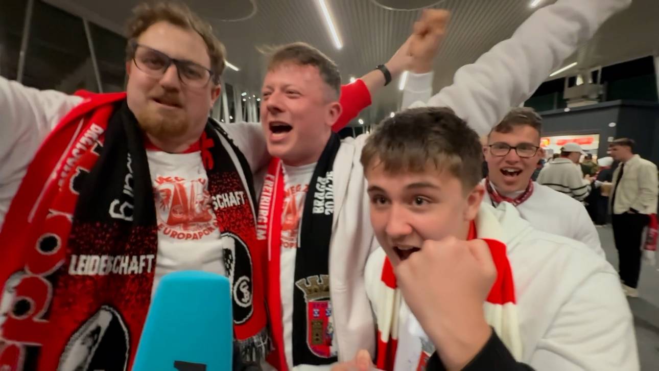 Fan-Ekstase nach Freiburgs Finaleinzug