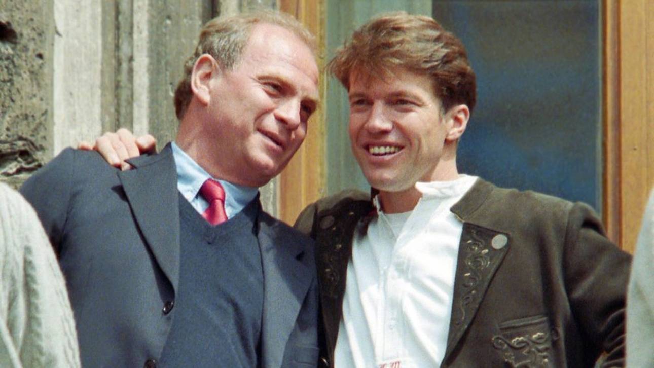 Lothar Matthäus 1997 mit Uli Hoeneß