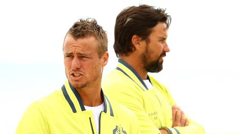 Lleyton Hewitt (l.) wird Nachfolger von Patrick Rafter als Kapitän des australischen Davis-Cup-Teams