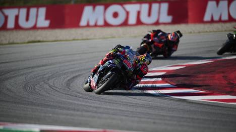 MotoGP Race of the Motul Solidarity Grand Prix of Barcelona Fabio Quartararo of France rides for Monster Energy Yamaha MotoGP seen in action during the Race of the Motul Solidarity Grand Prix of Barcelona Circuit of Barcelona. Barcelona Circuit of Barcelona Barcelona Spain Copyright: xCESARxMARCHx