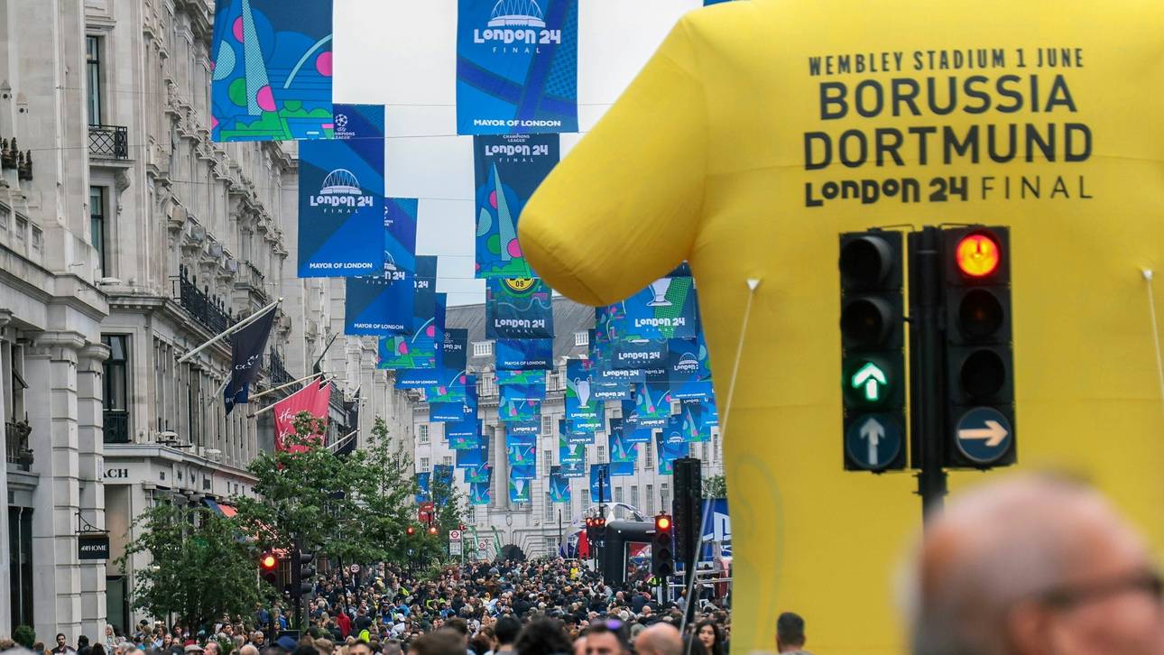 London ist schwarzgelb: BVB-Fans feiern Party im Hyde Park