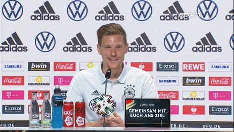 Marcel Halstenberg ist bei der EM der Backup für Shootingstar Robin Gosens. In dieser Rolle fühlt sich der Leipziger offenbar nicht unwohl.
