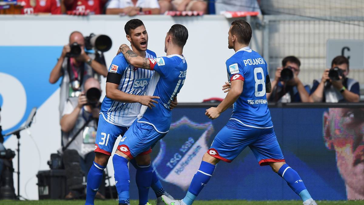 PLATZ 1 - KEVIN VOLLAND - 9 Sekunden: Vollands Rekordtor nach neun Sekunden bringt 1899 Hoffenheim am 22. August 2015 gegen den FC Bayern München allerdings kein Glück. Die TSG verliert am Ende 1:2 gegen den Rekordmeister