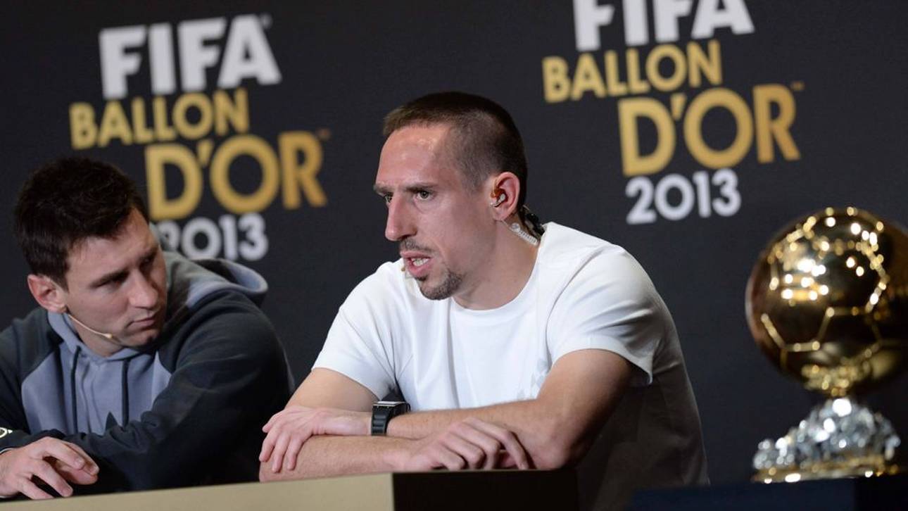 Franck Ribéry neben Lionel Messi beim Ballon d'Or