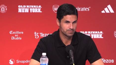 Arsenal-Trainer Mikel Arteta zeigt sich nach der ersten Vorstellung von dem Mittelfeld-Trio bestehend aus Havertz, Odegaard und Rice zufrieden. Dennoch sieht der Spanier Luft nach oben. 