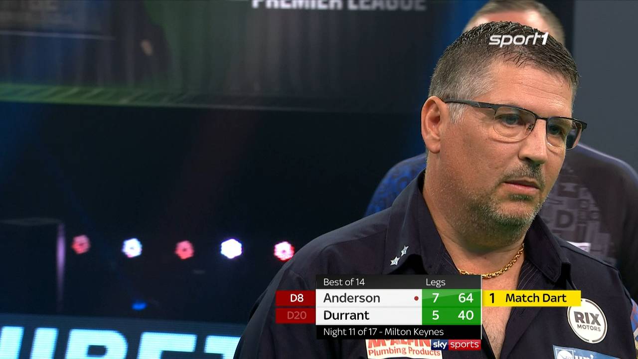 Darts Premier League: Gary Anderson und Glen Durrant trennen sich 7:7