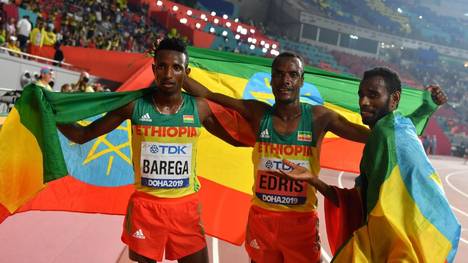 Die Äthiopier haben nach dem 5000-Meter-Rennen Grund zur Freude