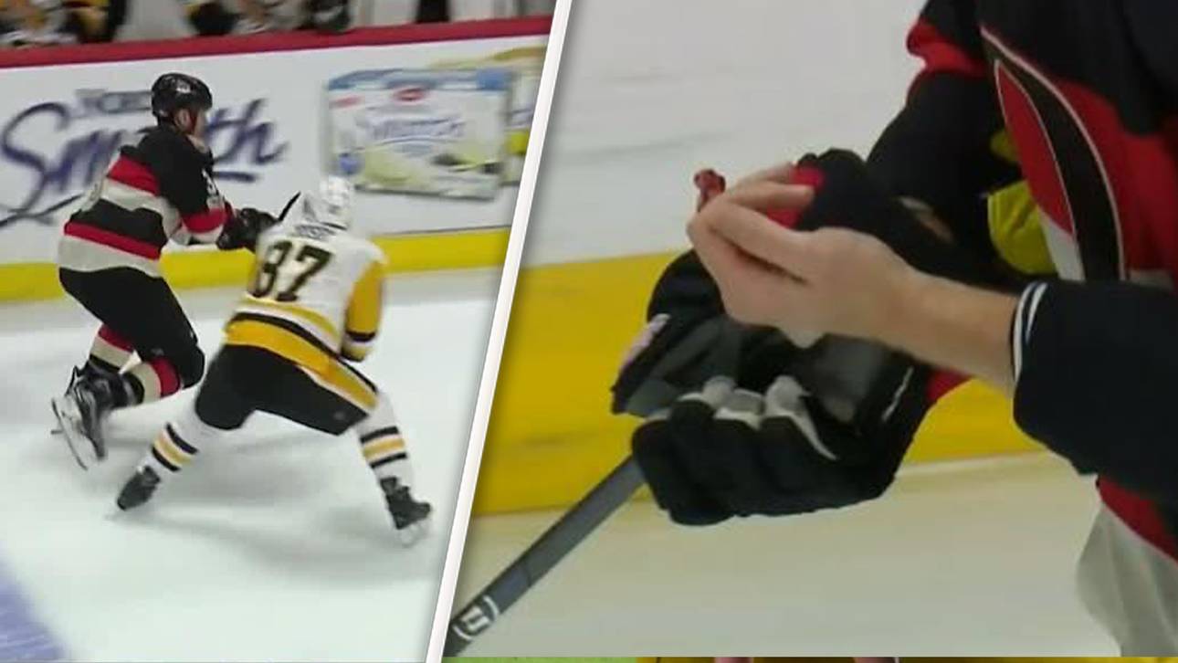 Crosby zerhackt Gegner den Finger