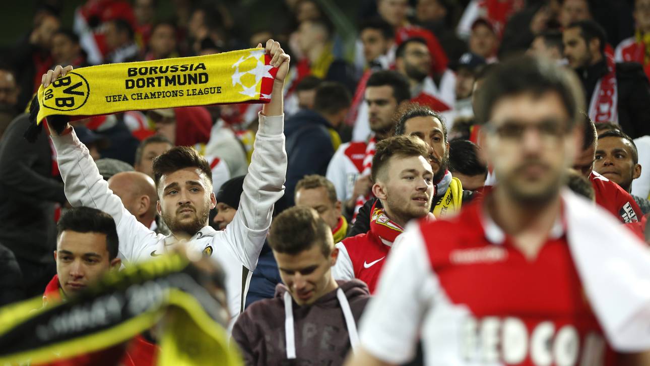 Monaco-Fans zeigen erneut BVB-Herz