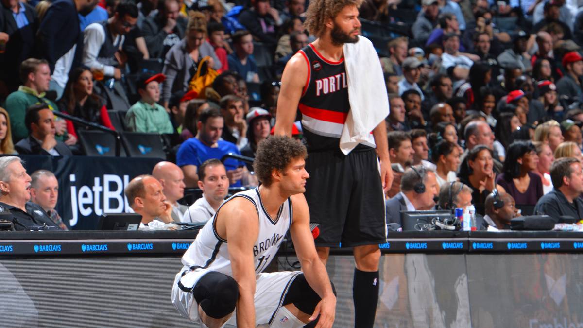 Das Duell Nets vs. Trail Blazers ist auch das Aufeinandertreffen der Zwillingsbrüder Brook (l.) und Robin Lopez. Die Kategorie "coolste Friese" entscheidet Blazer Robin schon mal für sich