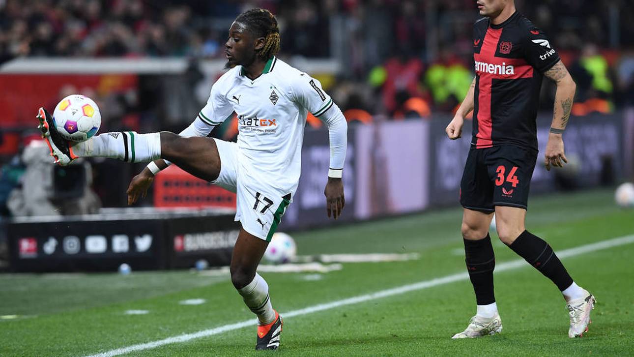 Gladbachs Manu Koné ist beim Bundesligaauftakt gegen Bayer Leverkusen nicht mehr dabei