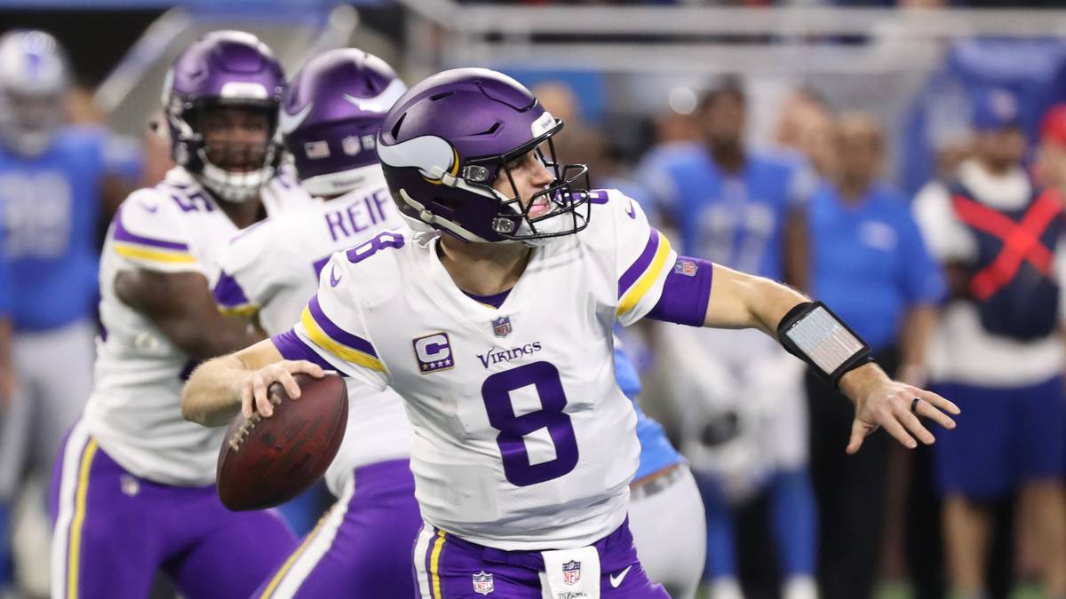 6. MINNESOTA VIKINGS (8-6-1, vs. Bears): Kirk Cousins und Co. spielen dagegen noch um ihre Playoff-Teilnahme. Bei einem Sieg gegen die Bears ist alles im Lot - verlieren die Vikings dagegen, müssen sie auf eine Niederlage der Eagles hoffen