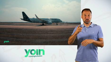 Flugstunden bei yoin! Während der Inclutainment-A380 auch vor dem größten Flughafen Deutschlands in Frankfurt nicht Halt macht, bekommt Kim Moquenco in den Allgäuer Alpen am Schloss Neuschwanstein heftigen Gegenwind. Eine waghalsige Flucht soll ihr gelingen. Kevin hingegen muss im Flugsimulator in Frankfurt eine waghalsige Landung probieren. Kim Hansmann hingegen kämpft in Berlin mit gesunden Lebensmitteln und Tipps eines Ernährungscoaches für Multiple Sklerose. Holen die drei die Punkte für die Moderatorinnen? Wieder einmal sind sie im Wettstreit mit dem Team hinter der Kamera, um einer Bestrafung in der nächsten Sendung zu entgehen. Alles nur Quatsch? Von wegen! Mitfiebern senkt Barrieren. Lachen verbindet. Inklusion unterhält. Inclutainment at its best!