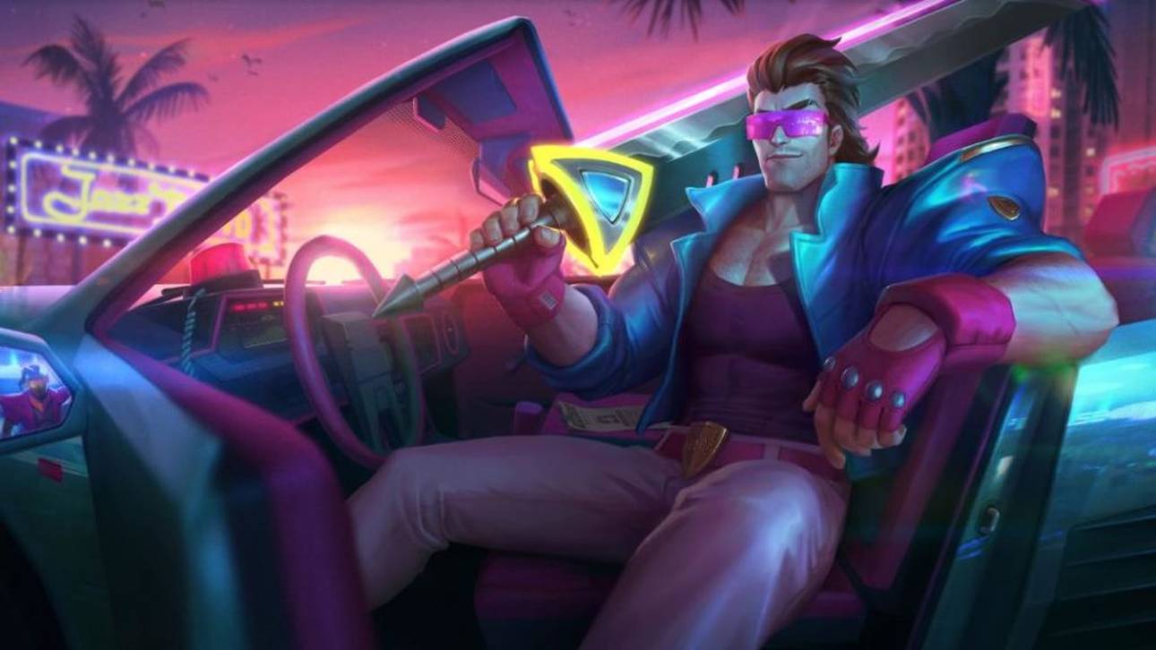 Champion Garen im Sonny Crockett-Outfit