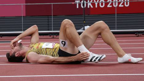 Niklas Kaul musste über die 400 m verletzt aufgeben
