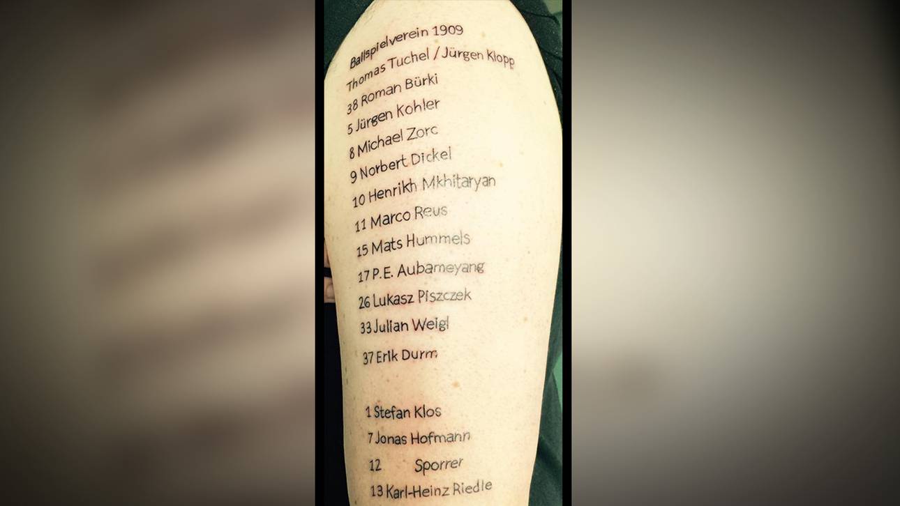 BVB-Fan tätowiert Wunschelf auf Arm
