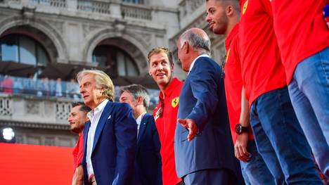 Luca di Montezemolo (vorne links) war von 1991 bis 2014 Ferraris Präsident 