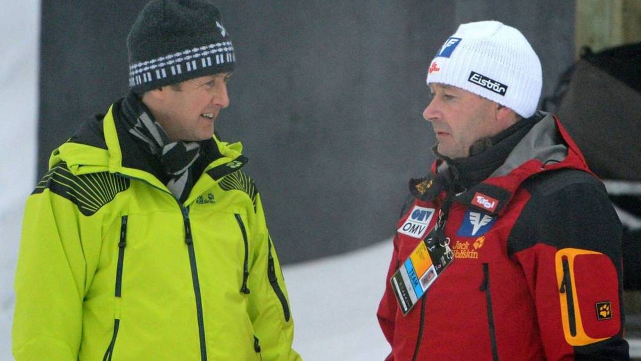 Jens Weißflog und Ernst Vettori bei einem Wiedersehen in Oslo im Jahr 2011