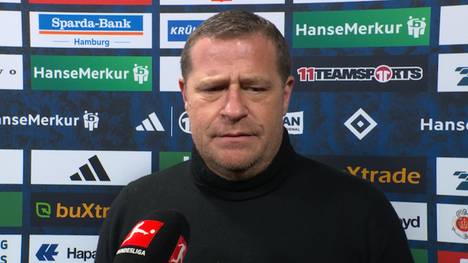 Nach dem 2:2 gegen den HSV gerät der Schiedsrichter der Partie stark in die Kritik. Auch Sportvorstand Max Eberl zeigt sein Unverständnis über einige Entscheidungen des Unparteiischen und äußert sich nach dem Spiel dazu.