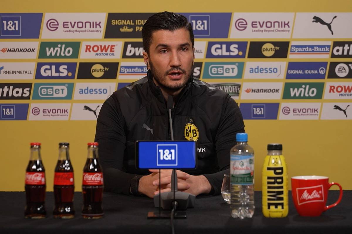 Trainer Nuri Sahin spricht vor dem Frankfurt-Spiel über das Führungsproblem bei Borussia Dortmund und geht dabei näher auf Julian Brandt ein.