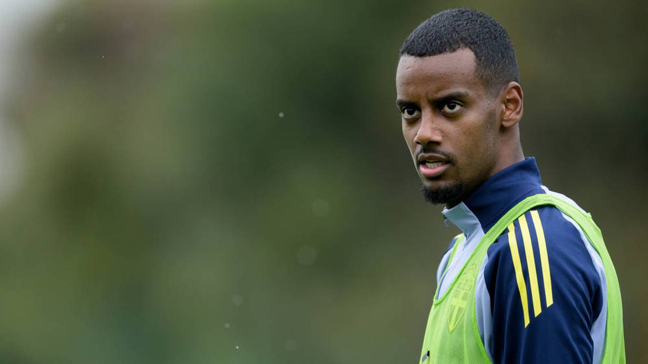 Alexander Isak beim Training mit der schwedischen Nationalmannschaft