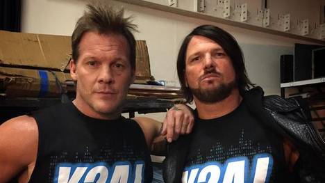 Chris Jericho (l.) und AJ Styles WWE Monday Night RAW WrestleMania 32