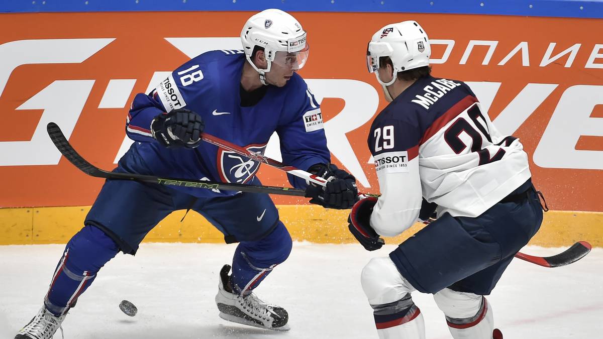 Frankreich hält über weite Strecken mit den USA Schritt und nimmt im Kampf um den Puck keine Gefangenen