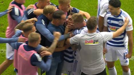 Aufsteiger MSV Duisburg bleibt in der dritten Liga weiterhin makellos. Wilde Minuten im ersten Durchgang entscheiden die Partie gegen den SV Wehen Wiesbaden.