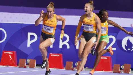 "Lauf!" Rebekka Haase (l.) und Gina Lückenkemper