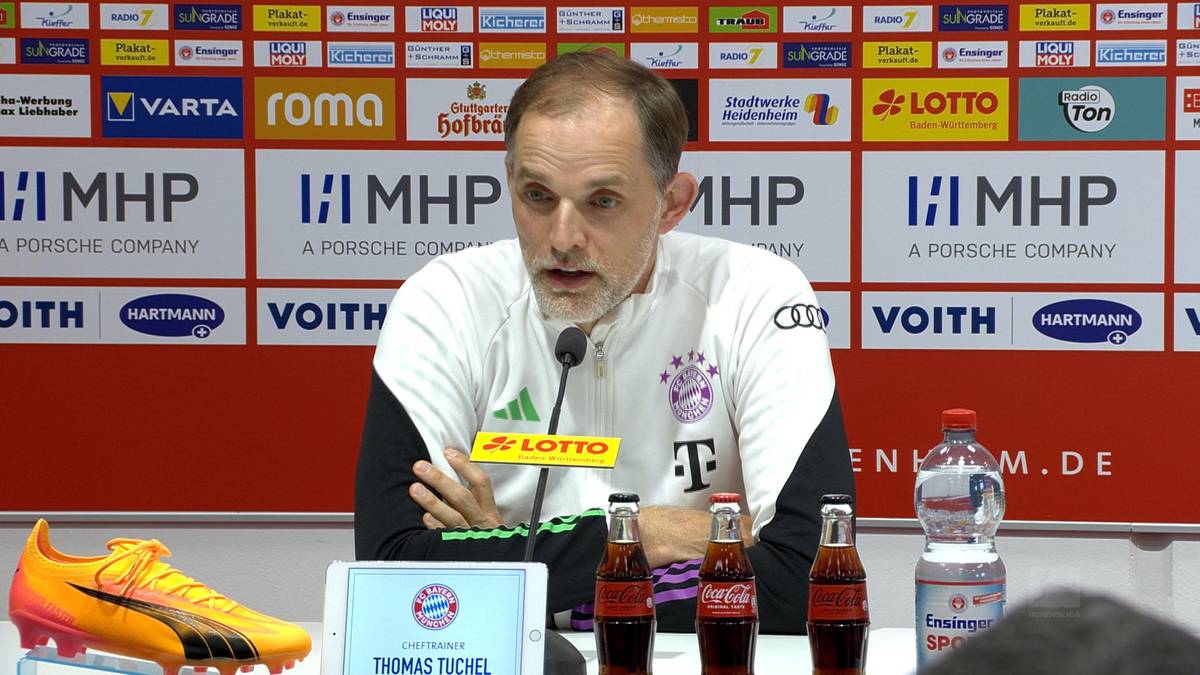 Nach dem Spiel des FC Bayern München gegen den 1. FC Heidenheim zeigt sich Bayern-Trainer Thomas Tuchel ratlos.