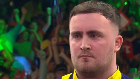 Michael van Gerwen gewinnt die World Series of Darts Finals im Finale gegen Luke Littler und checkt im letzten LEg 130 Punkte zum Sieg.