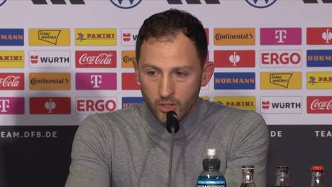 Deutschland musste sich mit 2:3 gegen Domenico Tedescos Belgier geschlagen geben. Nach dem Spiel äußerte sich der Coach der Roten Teufel dennoch positiv über das Team von Bundestrainer Hansi Flick.