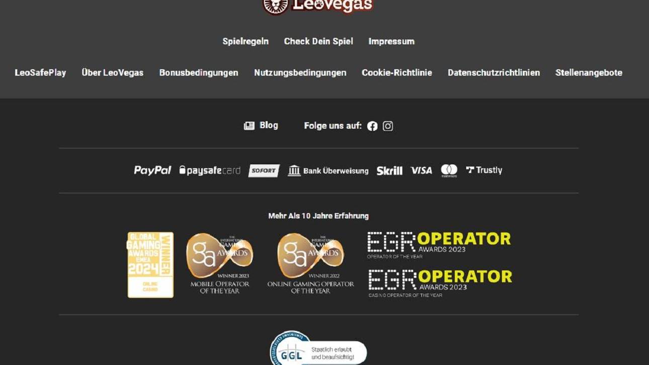 LeoVegas hat eine breite Auswahl an Zahlungsoptionen parat.