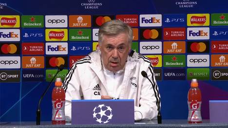 Carlo Ancelotti hat vor der Partie gegen Getafe Antonio Rüdiger eine vermeintliche Startelfzusage für das Rückspiel gegen Manchester City gegeben. Der Italiener habe aber wohl von Rodrygo gesprochen.