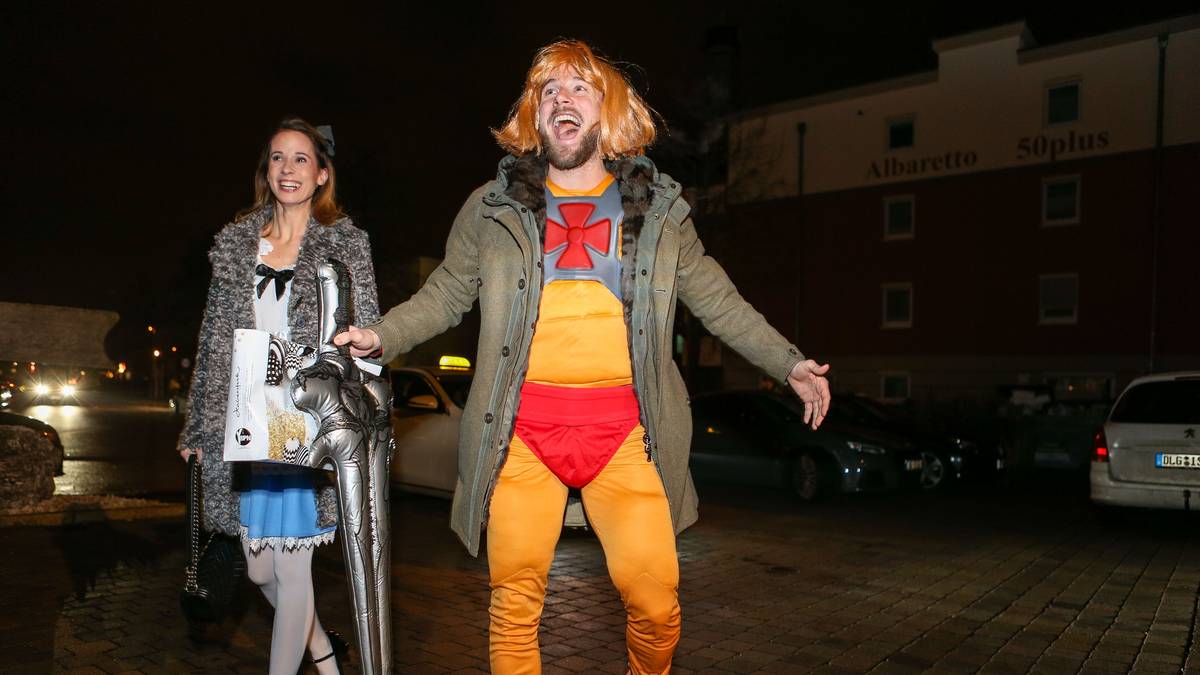 Daniel Baier und seine Ehefrau Joelle scheinen gerade der Serie "He-Man" entstiegen zu sein