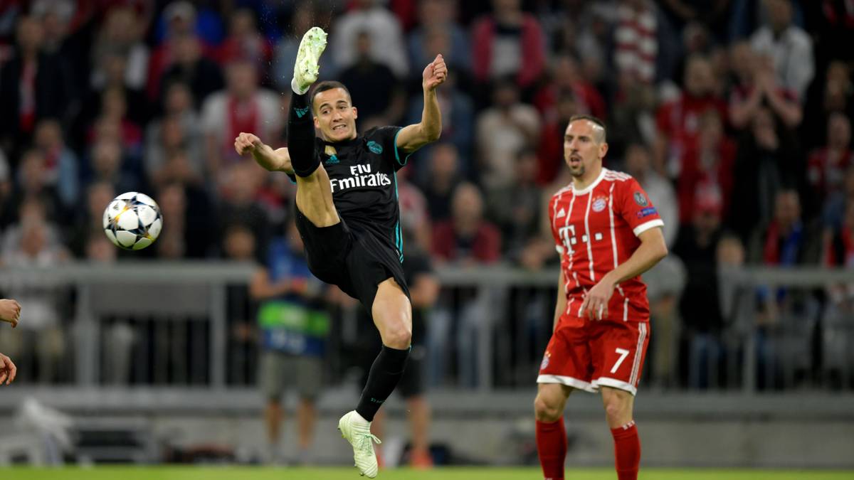 LUCAS VAZQUEZ: Rückte überraschend für Benzema in die Startelf, um mehr Druck auf Rafinhas Seite zu entfachen. War aber fast nur damit beschäftigt, Ribery hinterherzulaufen – bis zur 57. Minute. Dann nutzte er einen Fehler der Bayern-Defensive gemeinsam mit dem eingewechselten Asensio eiskalt aus. Musste nach Carvajals Auswechslung als Rechtsverteidiger aushelfen. SPORT1-Note: 2,5