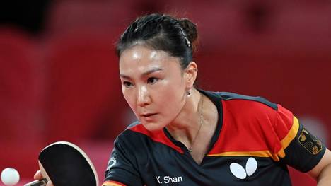 Xiaona Shan beim Match gegen Doo Hoi Kem 
